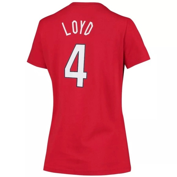 Official Team USA Women's Nike Jewell Loyd #4 Red Team USA Name & Number T-Shirt - Picture 3 of 3